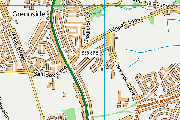 S35 8PE map - OS VectorMap District (Ordnance Survey)