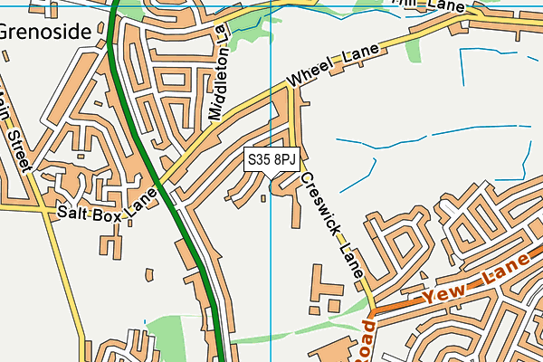 S35 8PJ map - OS VectorMap District (Ordnance Survey)
