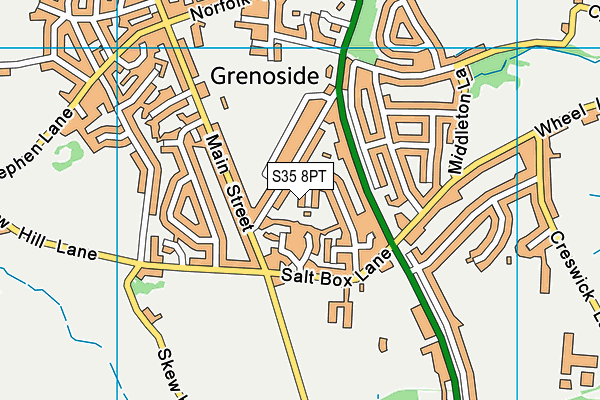 S35 8PT map - OS VectorMap District (Ordnance Survey)