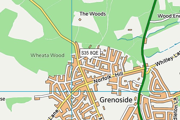 S35 8QE map - OS VectorMap District (Ordnance Survey)