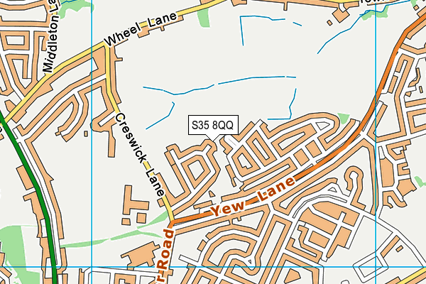 S35 8QQ map - OS VectorMap District (Ordnance Survey)