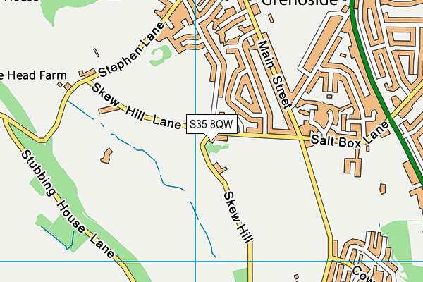 S35 8QW map - OS VectorMap District (Ordnance Survey)