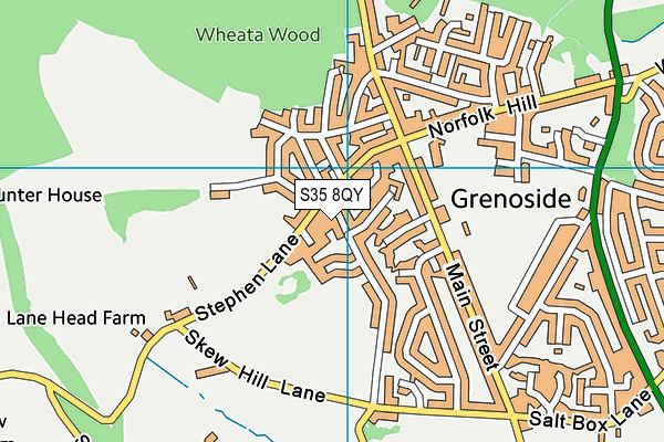 S35 8QY map - OS VectorMap District (Ordnance Survey)