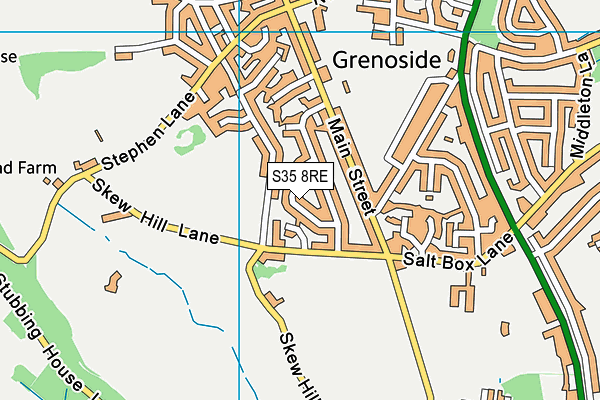 S35 8RE map - OS VectorMap District (Ordnance Survey)