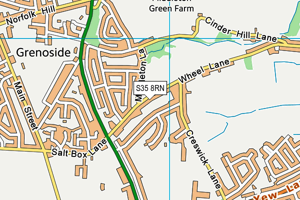 S35 8RN map - OS VectorMap District (Ordnance Survey)