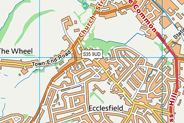 Ecclesfield Primary School map (S35 9UD) - OS VectorMap District (Ordnance Survey)