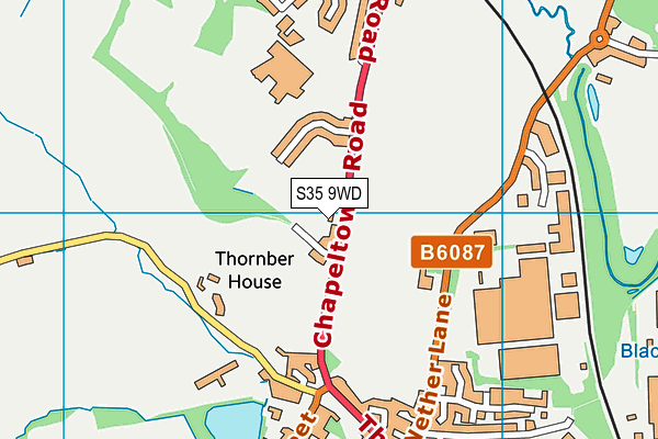 Ecclesfield School map (S35 9WD) - OS VectorMap District (Ordnance Survey)