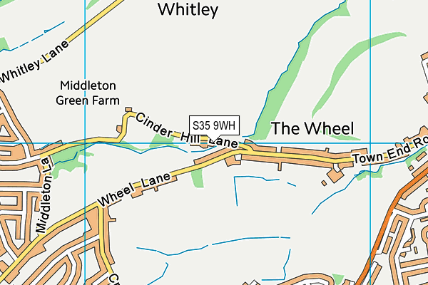 Whitley Hall Cricket Club map (S35 9WH) - OS VectorMap District (Ordnance Survey)