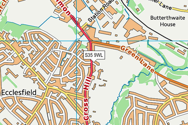 S35 9WL map - OS VectorMap District (Ordnance Survey)
