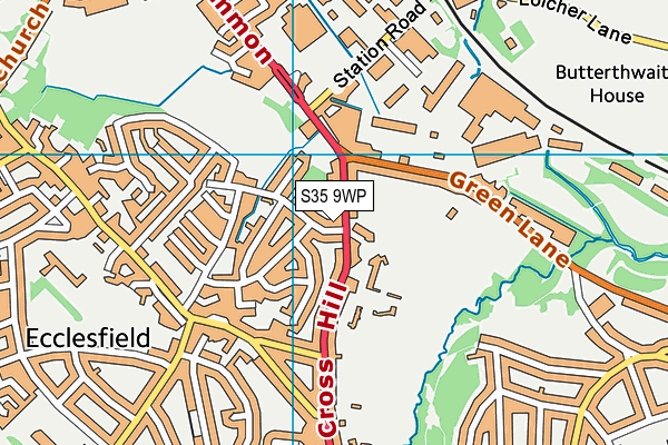 S35 9WP map - OS VectorMap District (Ordnance Survey)