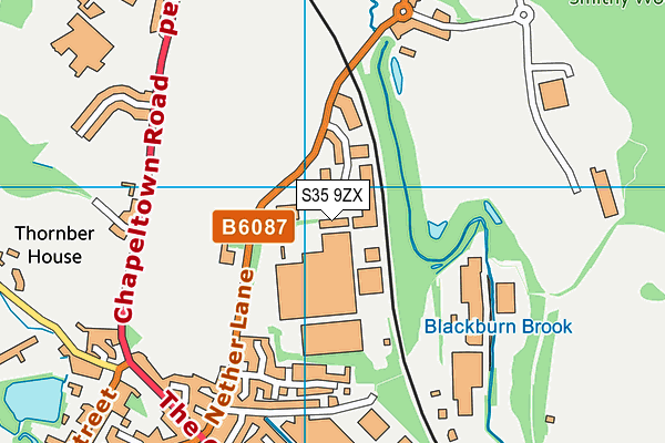Chapeltown Academy map (S35 9ZX) - OS VectorMap District (Ordnance Survey)