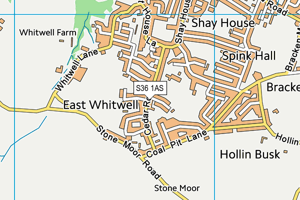 Stocksbridge Junior School map (S36 1AS) - OS VectorMap District (Ordnance Survey)