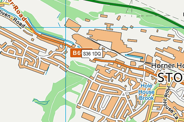 S36 1DQ map - OS VectorMap District (Ordnance Survey)