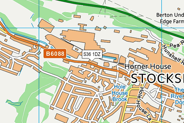S36 1DZ map - OS VectorMap District (Ordnance Survey)