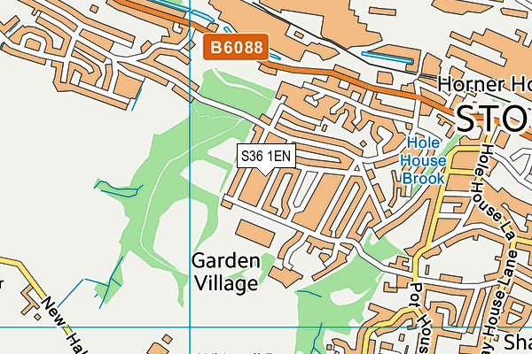 S36 1EN map - OS VectorMap District (Ordnance Survey)