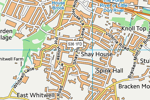 Stocksbridge High School map (S36 1FD) - OS VectorMap District (Ordnance Survey)