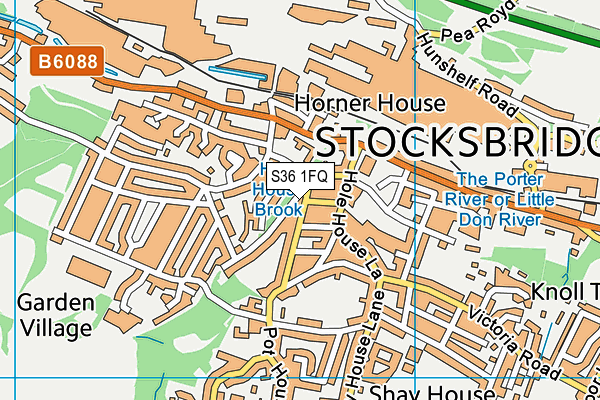 S36 1FQ map - OS VectorMap District (Ordnance Survey)