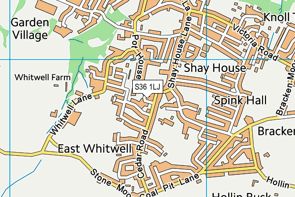 S36 1LJ map - OS VectorMap District (Ordnance Survey)