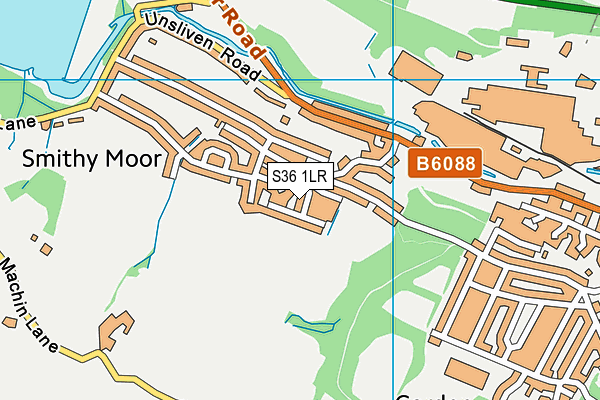 S36 1LR map - OS VectorMap District (Ordnance Survey)