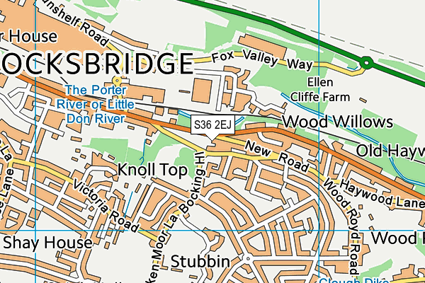 S36 2EJ map - OS VectorMap District (Ordnance Survey)