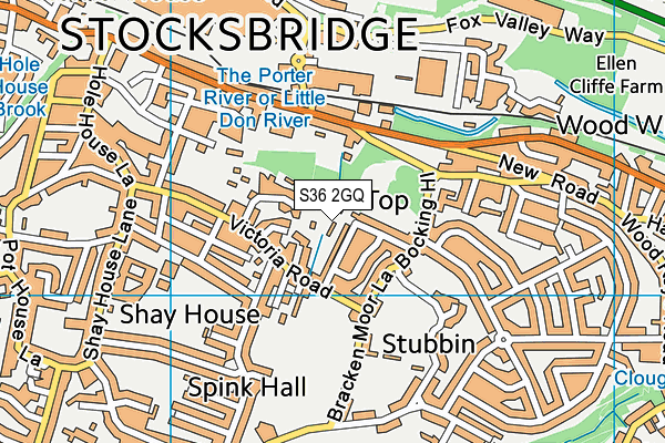 S36 2GQ map - OS VectorMap District (Ordnance Survey)