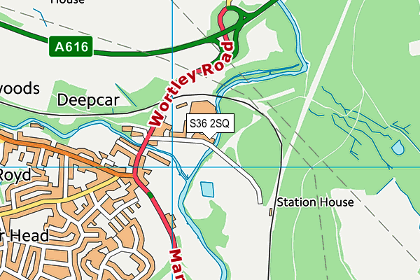S36 2SQ map - OS VectorMap District (Ordnance Survey)