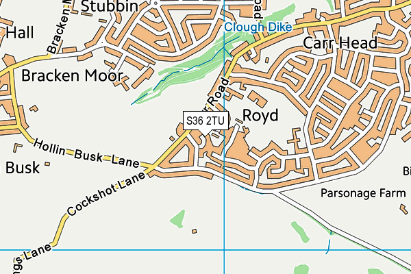 S36 2TU map - OS VectorMap District (Ordnance Survey)