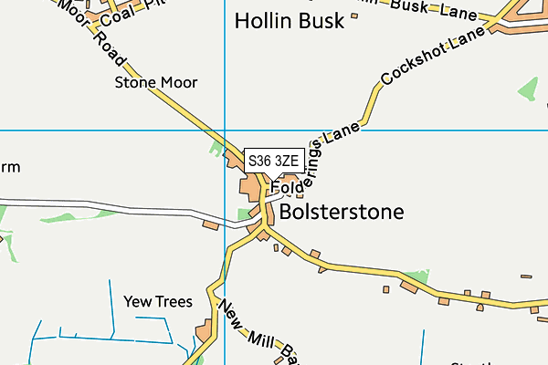 S36 3ZE map - OS VectorMap District (Ordnance Survey)