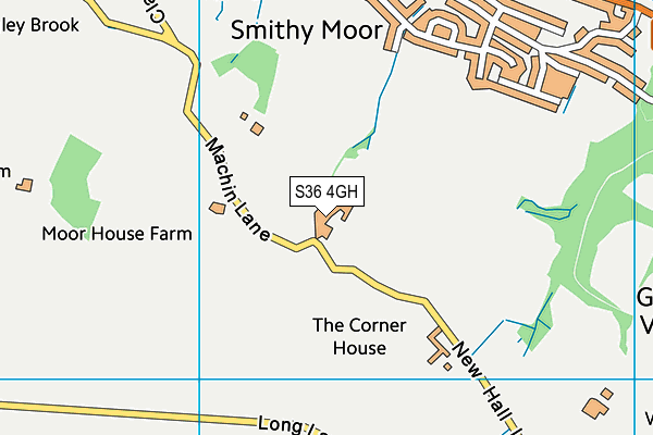 S36 4GH map - OS VectorMap District (Ordnance Survey)