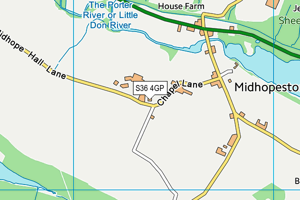 S36 4GP map - OS VectorMap District (Ordnance Survey)