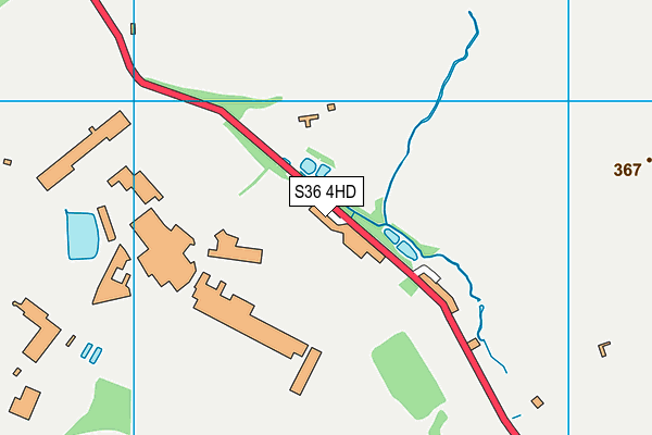 S36 4HD map - OS VectorMap District (Ordnance Survey)