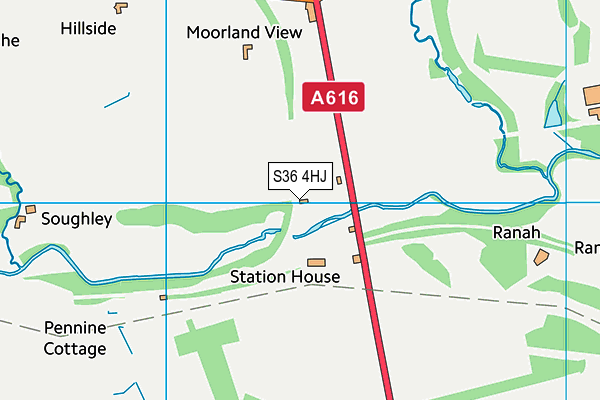 S36 4HJ map - OS VectorMap District (Ordnance Survey)