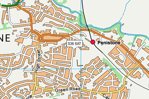 Penistone Church Fc map (S36 6AT) - OS VectorMap District (Ordnance Survey)