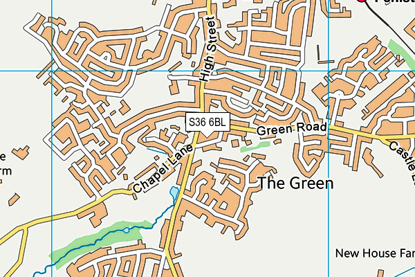 S36 6BL map - OS VectorMap District (Ordnance Survey)