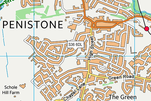 S36 6DL map - OS VectorMap District (Ordnance Survey)