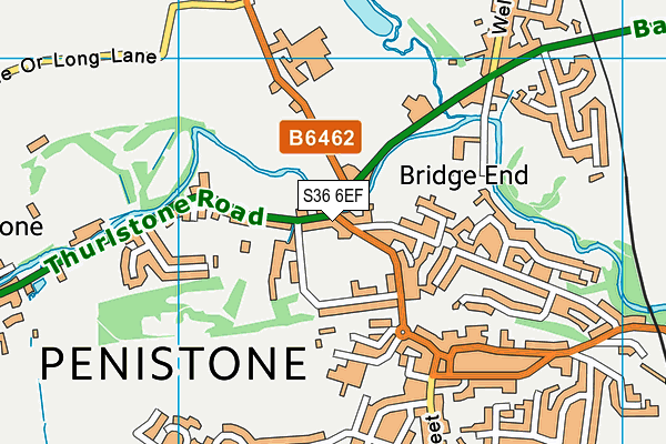 S36 6EF map - OS VectorMap District (Ordnance Survey)