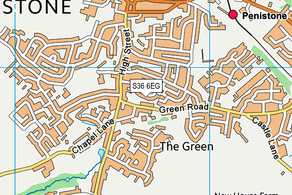 S36 6EG map - OS VectorMap District (Ordnance Survey)