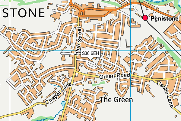S36 6EH map - OS VectorMap District (Ordnance Survey)