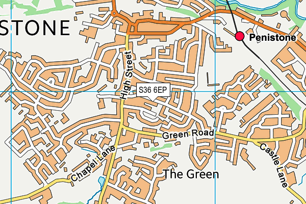 S36 6EP map - OS VectorMap District (Ordnance Survey)