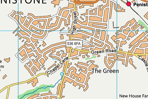 S36 6FA map - OS VectorMap District (Ordnance Survey)