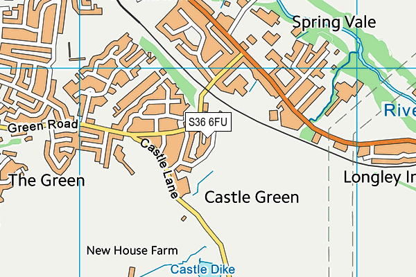 S36 6FU map - OS VectorMap District (Ordnance Survey)