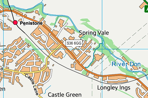 S36 6GG map - OS VectorMap District (Ordnance Survey)