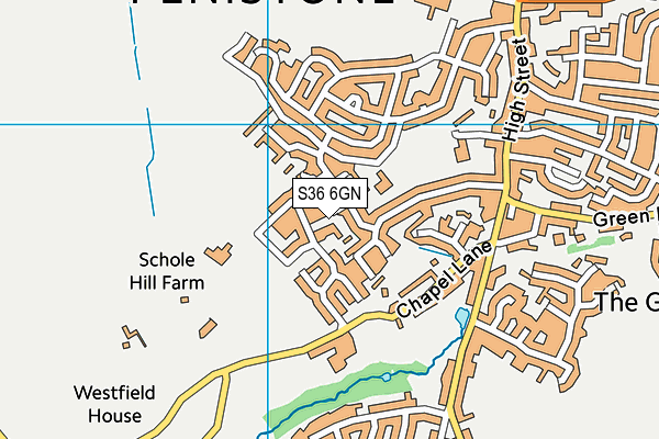 S36 6GN map - OS VectorMap District (Ordnance Survey)