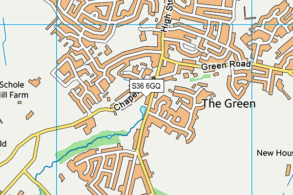 S36 6GQ map - OS VectorMap District (Ordnance Survey)