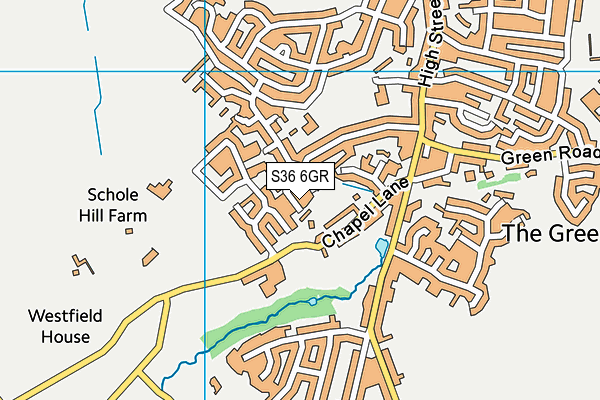 S36 6GR map - OS VectorMap District (Ordnance Survey)
