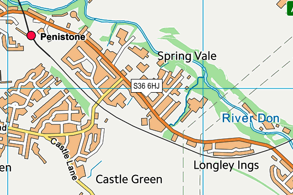 S36 6HJ map - OS VectorMap District (Ordnance Survey)