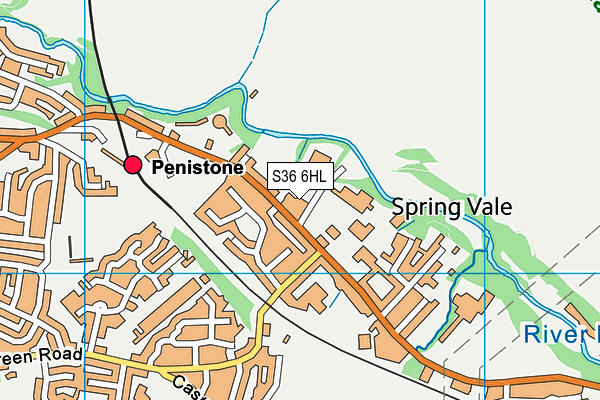 S36 6HL map - OS VectorMap District (Ordnance Survey)