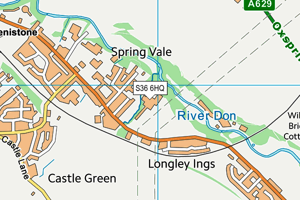 S36 6HQ map - OS VectorMap District (Ordnance Survey)