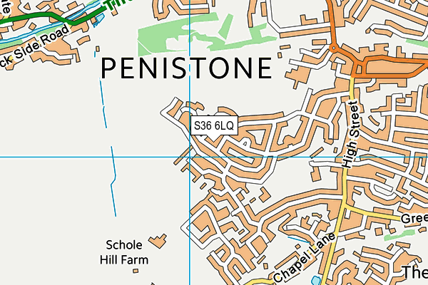 S36 6LQ map - OS VectorMap District (Ordnance Survey)