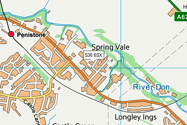 S36 6SX map - OS VectorMap District (Ordnance Survey)